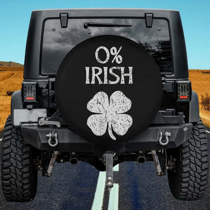 0% Irish St. Patrick's Graphic Spare Tire Cover Thickening Leather Universal