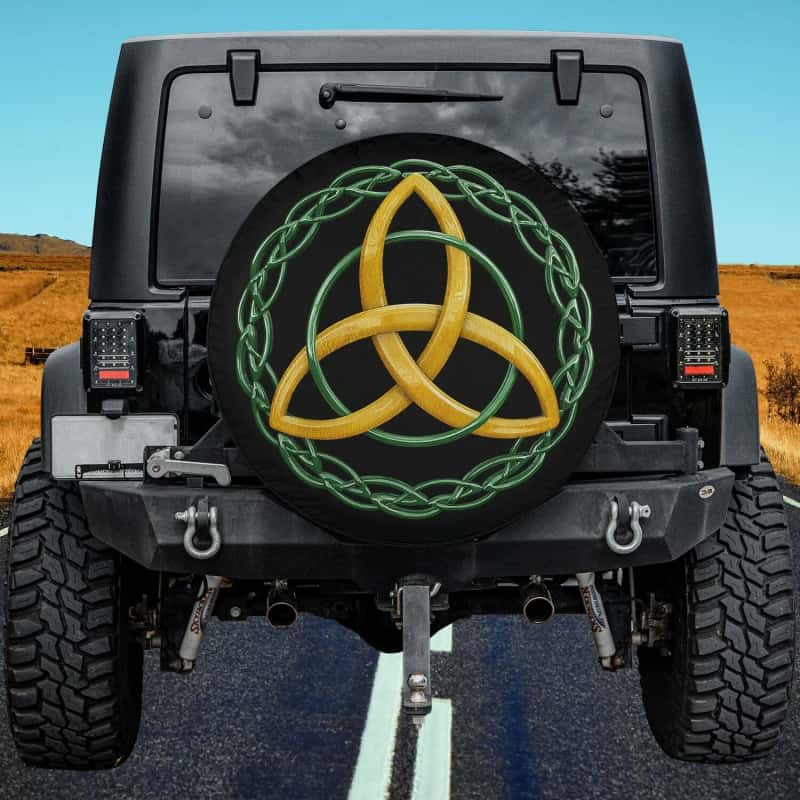 Load image into Gallery viewer, Irish Celtic Trinity Knot Spare Tire Cover Thickening Leather Universal
