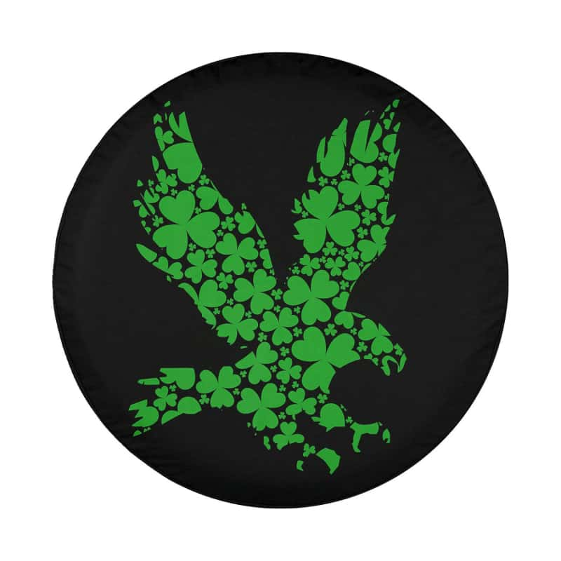 Load image into Gallery viewer, Eagle Bird Lover Shamrock Leaf Eagle St Patricks Day Spare Tire Cover Thickening Leather Universal
