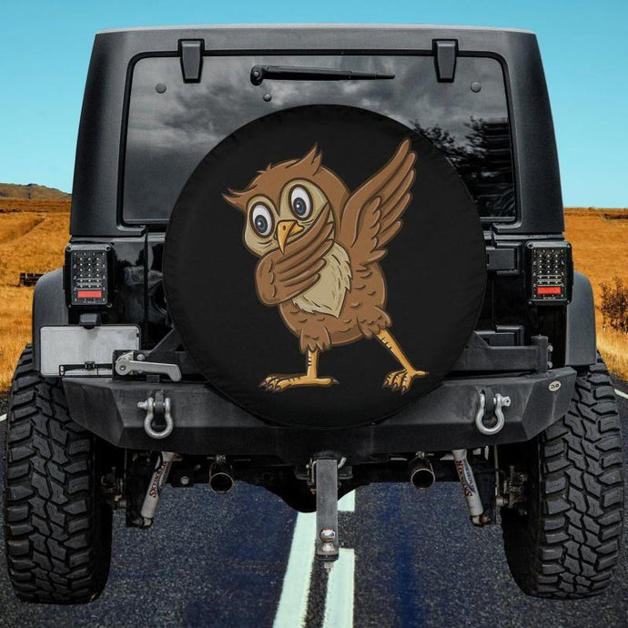 Dabbing Owl Bird Lover Spare Tire Cover Thickening Leather Universal