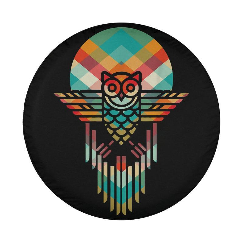 Load image into Gallery viewer, Colorful Owl Mini Owl Spare Tire Cover Thickening Leather Universal
