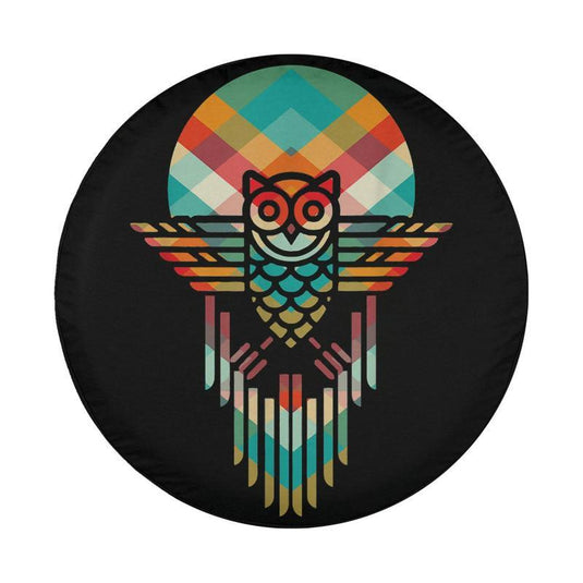 Colorful Owl Mini Owl Spare Tire Cover Thickening Leather Universal