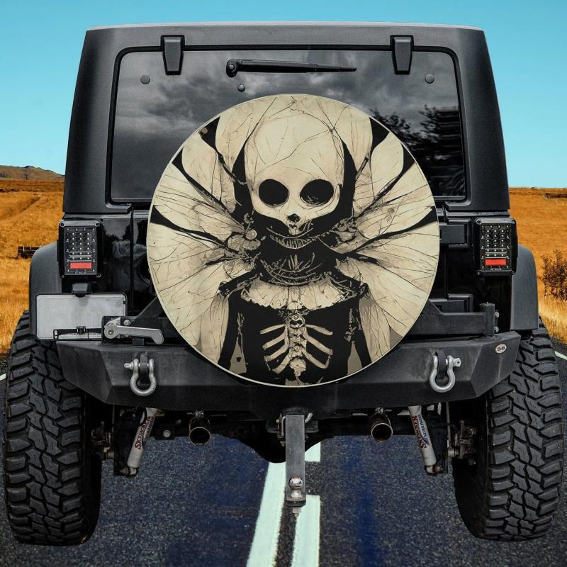 Load image into Gallery viewer, Dark Art Fairycore Butterfly Skeleton Spare Tire Cover Thickening Leather Universal
