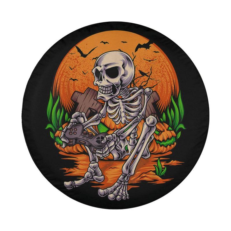 Load image into Gallery viewer, Halloween For Boys Kids Men Skeleton Gaming Gamer Spare Tire Cover Thickening Leather Universal
