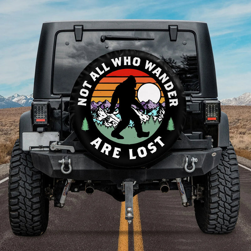 Load image into Gallery viewer, Not All Who Wander Are Lost Spare Tire Cover
