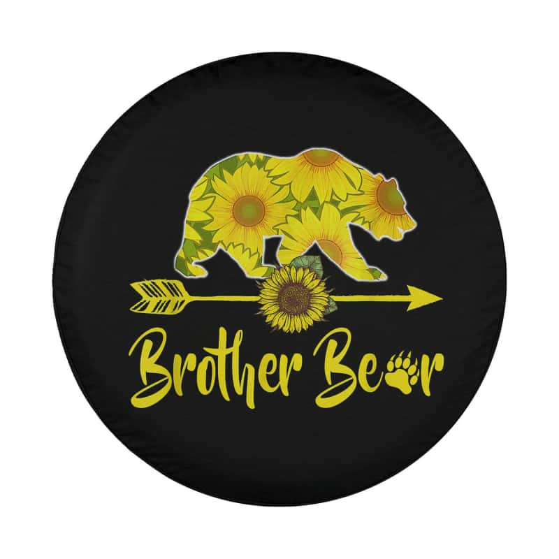 Load image into Gallery viewer, Brother Bear Sunflower T-Shirt Funny Mother Father Gifts Spare Tire Cover Thickening Leather Universal
