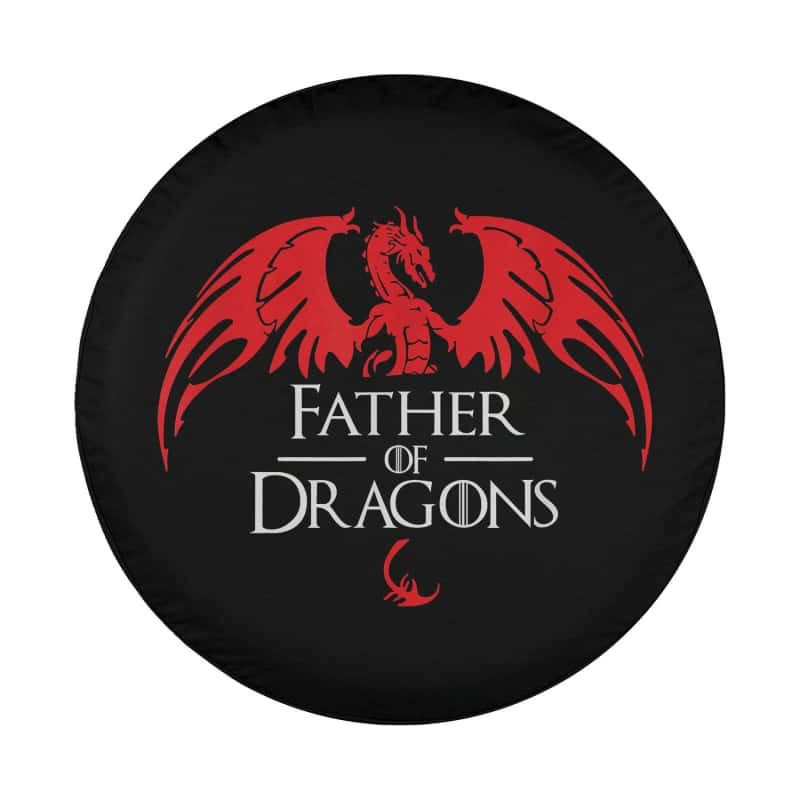 Load image into Gallery viewer, Father of Dragons - Funny Father&#39;s Day &amp; Dad Gift Spare Tire Cover Thickening Leather Universal
