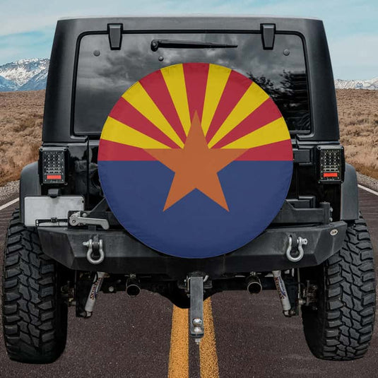 Arizona State Flag Custom Spare Tire Cover