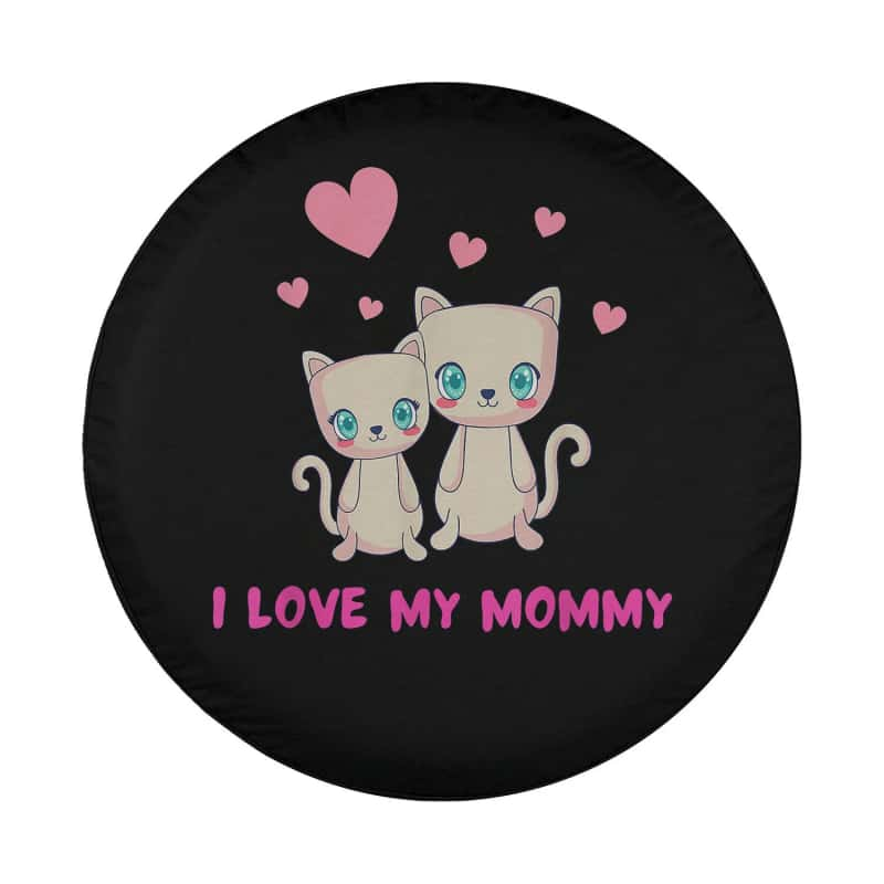 Load image into Gallery viewer, Kids I Love My Mommy Shirt for Girls Cutte Baby Cats Spare Tire Cover Thickening Leather Universal
