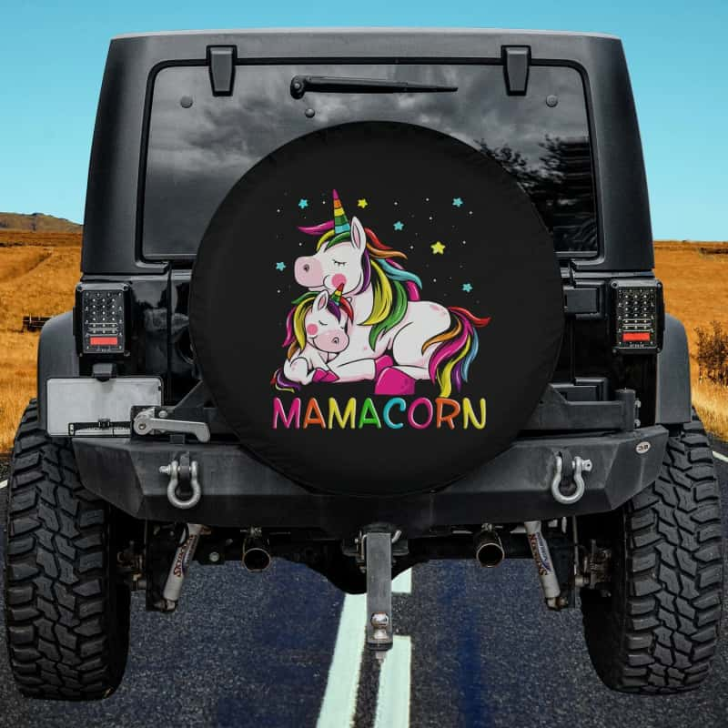 Load image into Gallery viewer, Mamacorn Mother&#39;s Day Unicorn Mom Mommycorn Women Long Sleeve Spare Tire Cover Thickening Leather Universal
