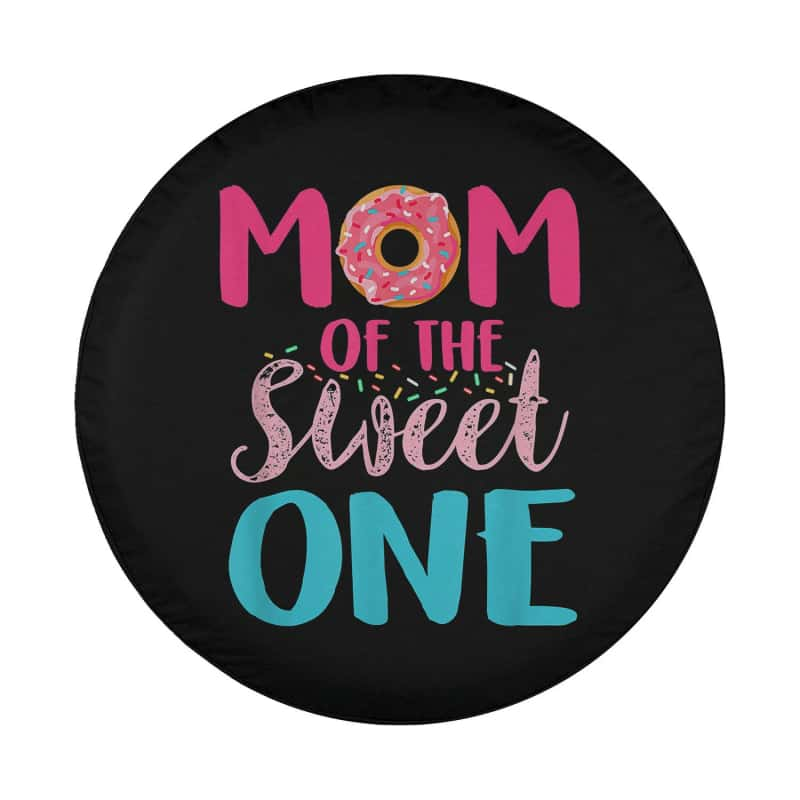 Load image into Gallery viewer, Mom Of The Sweet One Donut Lover Cute Mothers Day Spare Tire Cover Thickening Leather Universal
