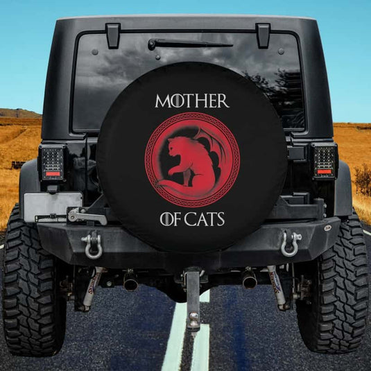 Mother of Cats Shirt Mothers Day Gift Idea For Mom Wife Her Spare Tire Cover Thickening Leather Universal