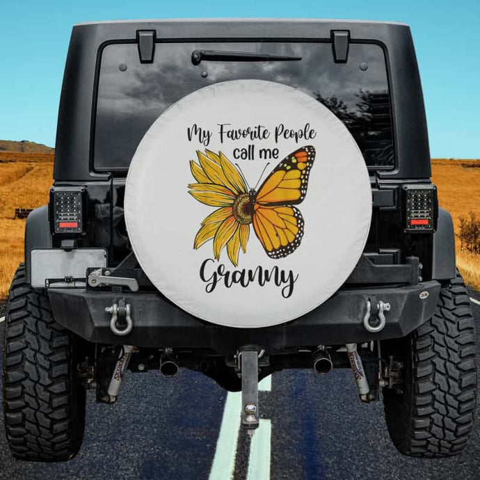 My Favorite People Call Me Granny Mother's Day Gifts Spare Tire Cover Thickening Leather Universal