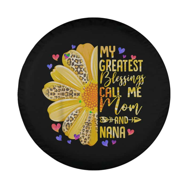 Load image into Gallery viewer, My Greatest Blessings Call Me Mom And NaNa Mothers Day Spare Tire Cover Thickening Leather Universal
