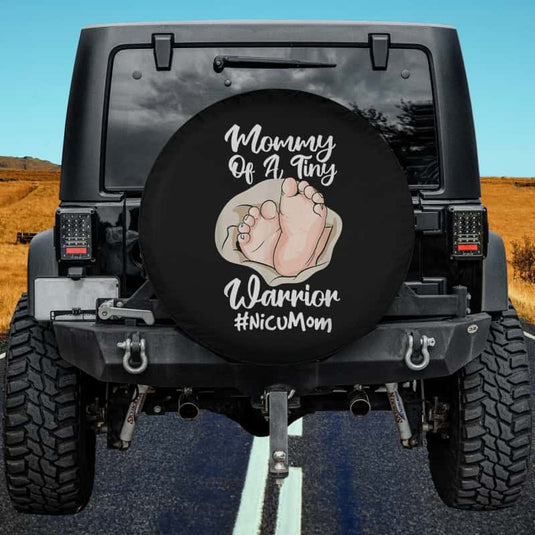 Preemie & NICU Mom Tiny Warrior Proud Mommy Baby Birth day Spare Tire Cover Thickening Leather Universal