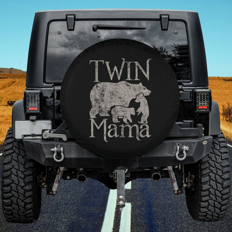 Load image into Gallery viewer, Twin Mama Mom Distressed Mothers Day Spare Tire Cover Thickening Leather Universal
