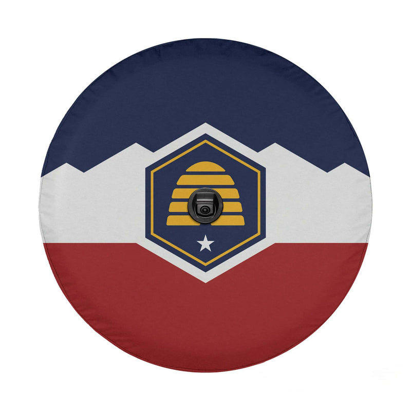 Load image into Gallery viewer, Utah State Flag Tire Cover
