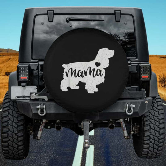 Cocker Spaniel Mothers Day Mama Dog Mom Paw Lover Gift Spare Tire Cover Thickening Leather Universal