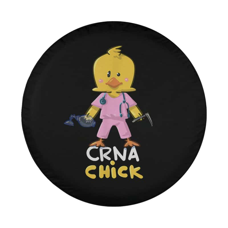 Load image into Gallery viewer, CRNA Chick Anesthesia Design for Mothers Day Spare Tire Cover Thickening Leather Universal
