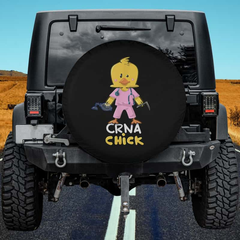 Load image into Gallery viewer, CRNA Chick Anesthesia Design for Mothers Day Spare Tire Cover Thickening Leather Universal
