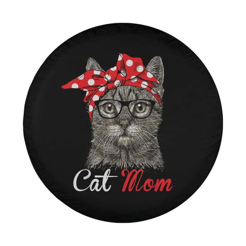 Load image into Gallery viewer, Funny Cat Mom Shirt for Cat Lovers-Mothers Day Gift Spare Tire Cover Thickening Leather Universal
