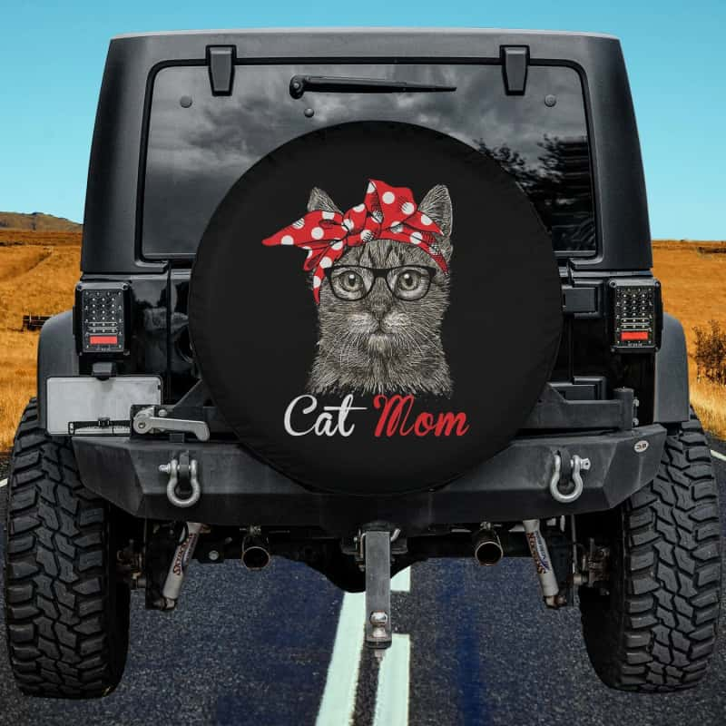 Load image into Gallery viewer, Funny Cat Mom Shirt for Cat Lovers-Mothers Day Gift Spare Tire Cover Thickening Leather Universal
