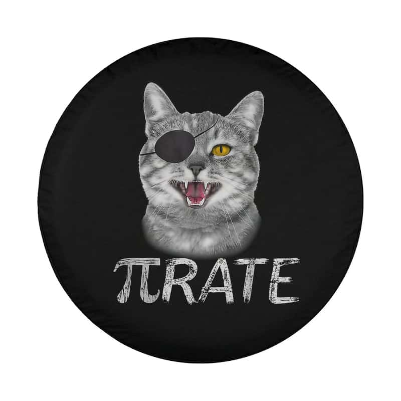 Load image into Gallery viewer, Funny Pi Day Math Science Cat Pirate Spare Tire Cover Thickening Leather Universal
