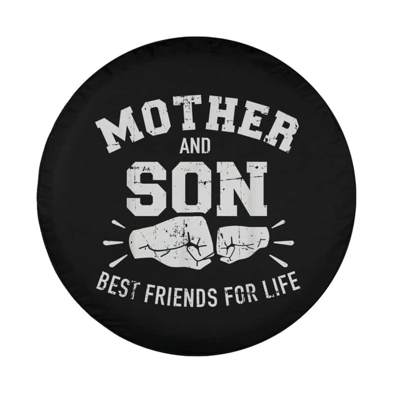 Load image into Gallery viewer, Mother and son best friends for life mom Spare Tire Cover Thickening Leather Universal
