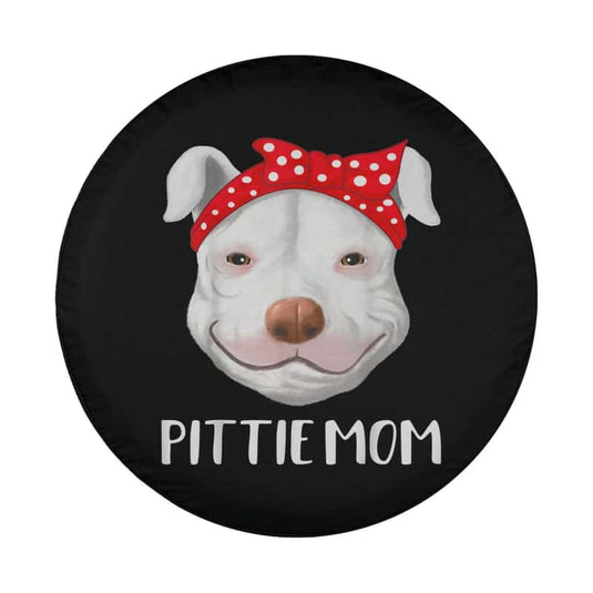 Pitbull Dog Lovers Pittie Mom Mothers Day Pit Bull Spare Tire Cover Thickening Leather Universal