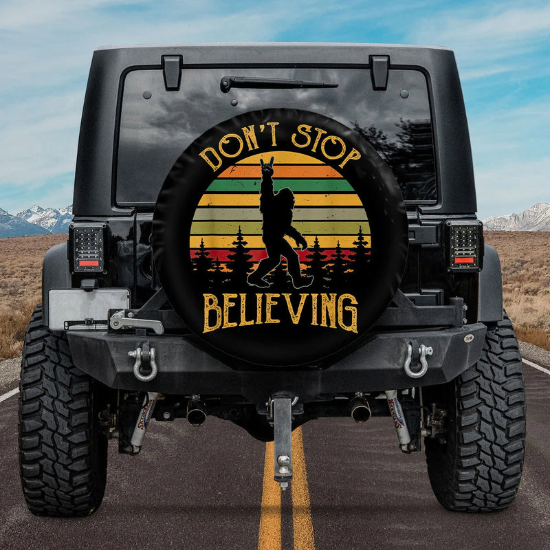 Load image into Gallery viewer, Don&#39;t Stop Believing Spare Tire Cover
