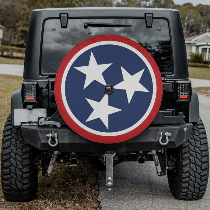 Tennessee Tristar Flag Spare Tire Cover