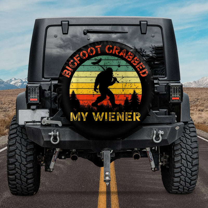 Load image into Gallery viewer, Bigfoot Grabbed My Wiener Spare Tire Cover
