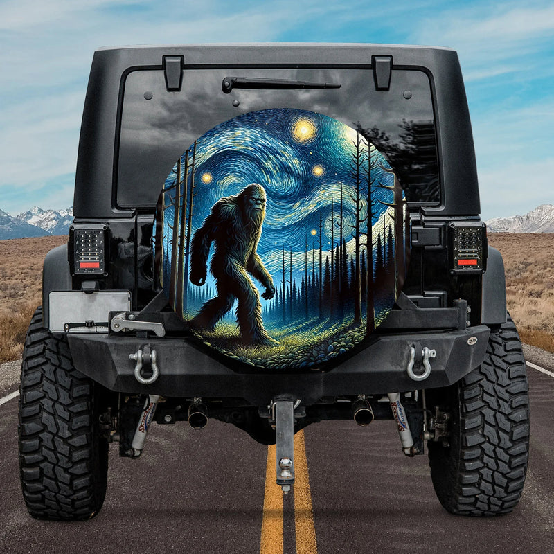 Load image into Gallery viewer, Bigfoot Starry Night Spare Tire Cover
