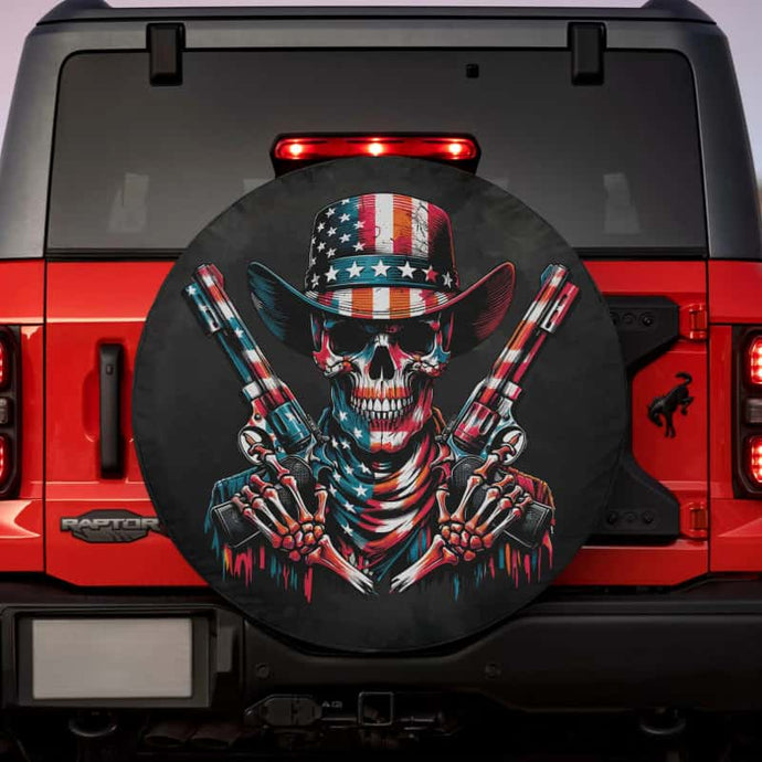 American Skeleton Spare Tire Cover