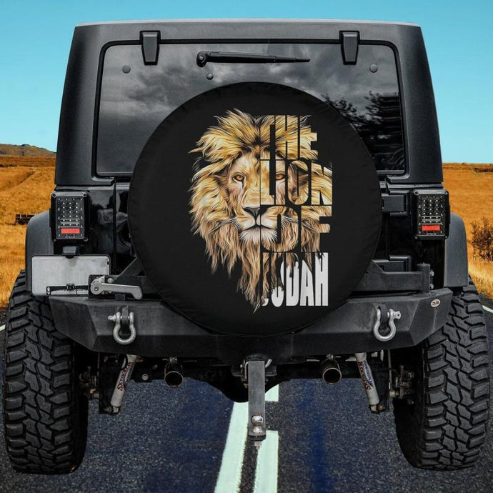 Jesus Lion of Judah Christian Gift for Men Women Spare Tire Cover Thickening Leather Universal