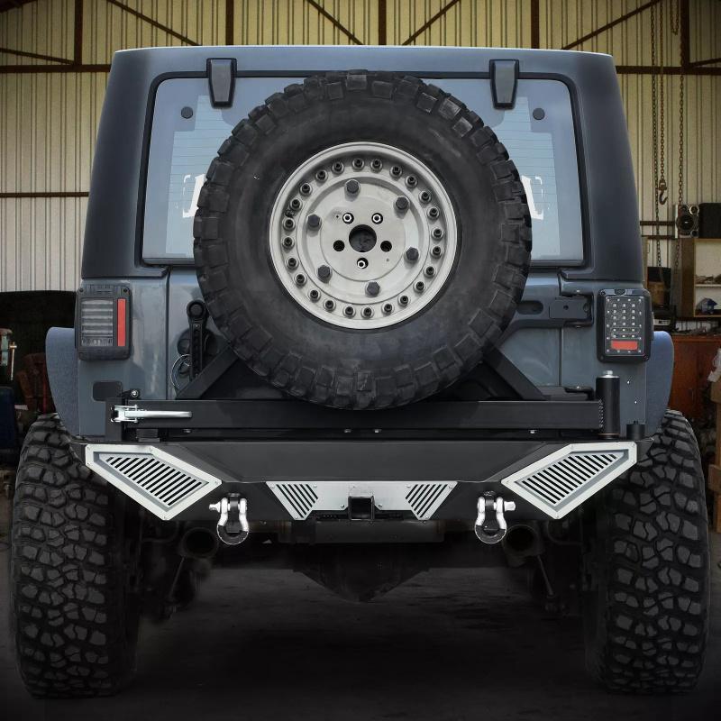 Load image into Gallery viewer, Front / Rear Bumper for 07-18 Jeep Wrangler JK w/ Winch Plate D-Rings
