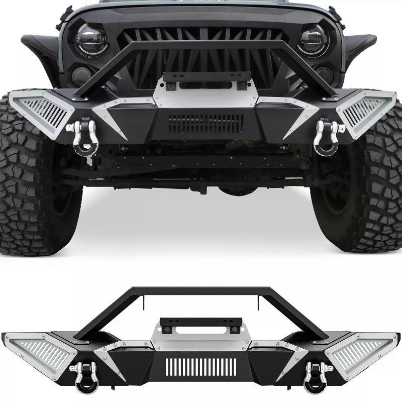 Load image into Gallery viewer, Front / Rear Bumper for 07-18 Jeep Wrangler JK w/ Winch Plate D-Rings
