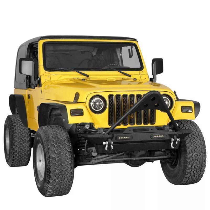 Load image into Gallery viewer, Front Bumperw/LED Light &amp; Winch Plate Fit 97-06 Jeep Wrangler TJ
