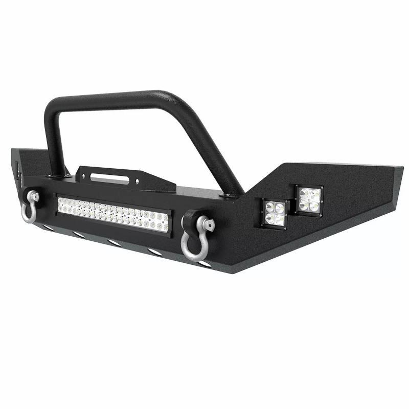 Load image into Gallery viewer, Front Bumper Steel for 07-18 Jeep Wrangler JK Unlimited w/ Winch Plate
