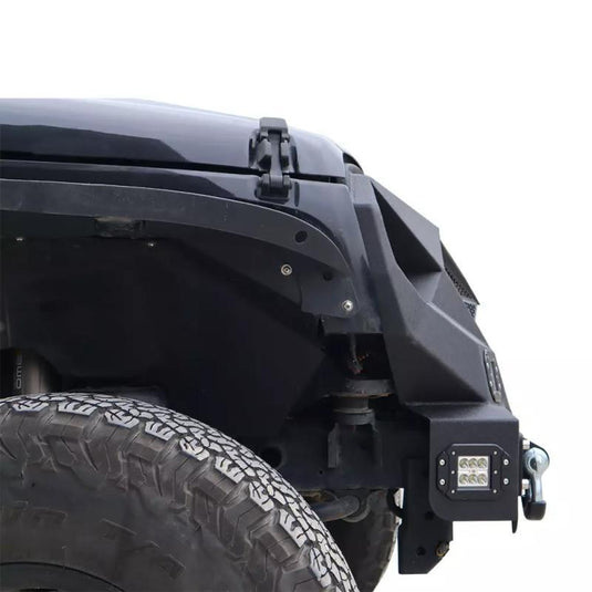 Mad Max Grill Guard Front Bumper W/Winch Plate For 07-18 Jeep Wrangler JK