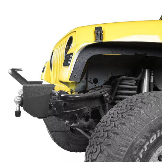 Front Bumper w/ Winch Plate & LED Light for 97-06 Jeep Wrangler TJ