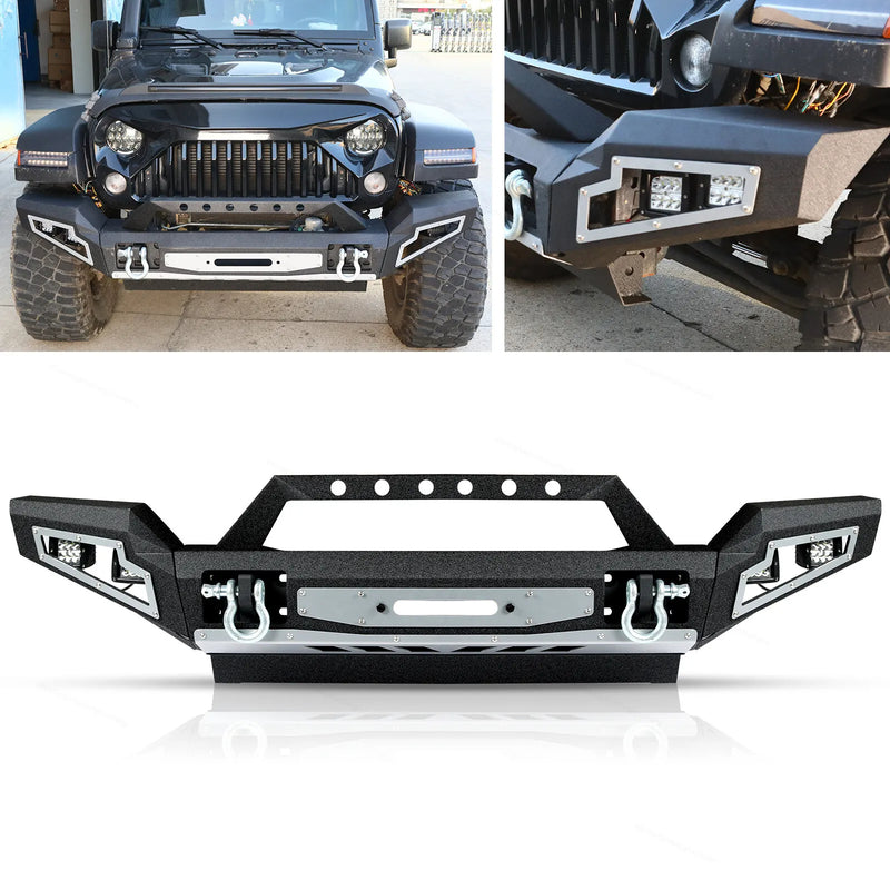 Load image into Gallery viewer, Pathmods Front Bumper with LED Lights Fits 07-18 Jeep Wrangler JK
