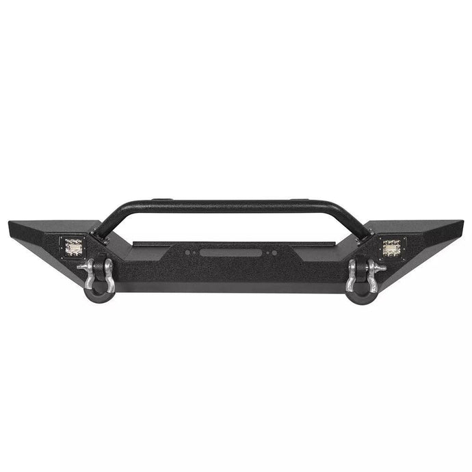 Front Bumper w/ Winch Plate & LED Light for 97-06 Jeep Wrangler TJ