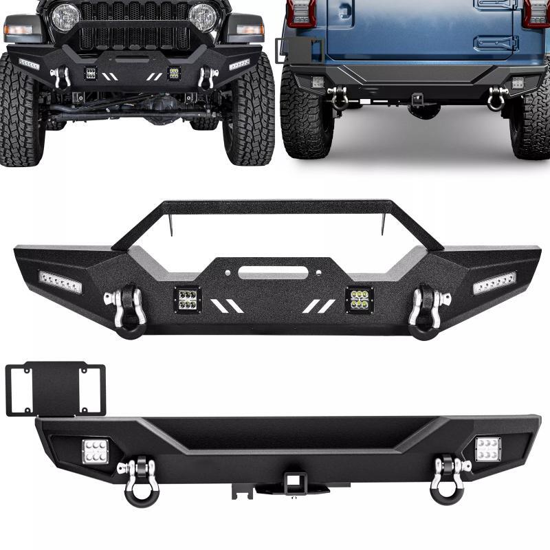 Load image into Gallery viewer, Front / Rear Bumper for 18-24 Jeep Wrangler JL &amp; Unlimited w/ Led Lights
