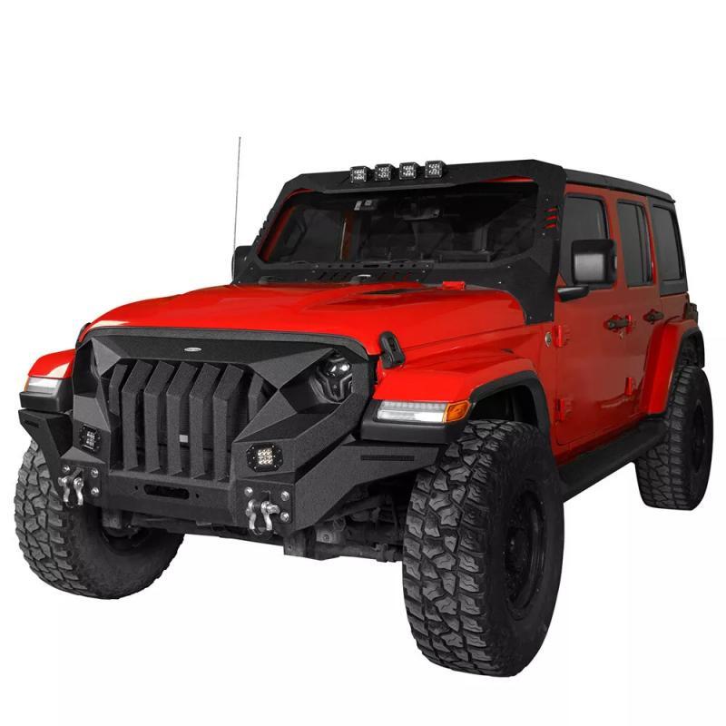 Load image into Gallery viewer, Mad Max Grille Style Front Bumper for Jeep Wrangler JL 18-24
