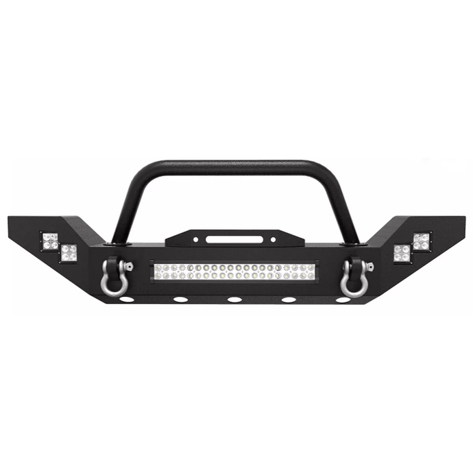 Front Bumper Steel for 07-18 Jeep Wrangler JK Unlimited w/ Winch Plate