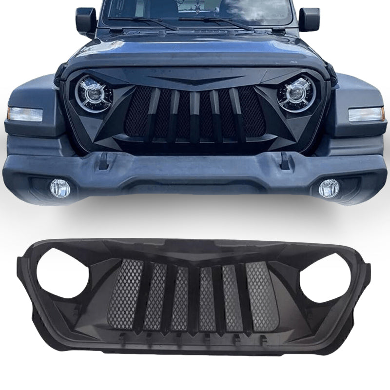 Load image into Gallery viewer, Matte Black Front Bumper Grill Shark Grille For 20-24 Jeep Gladiator JT
